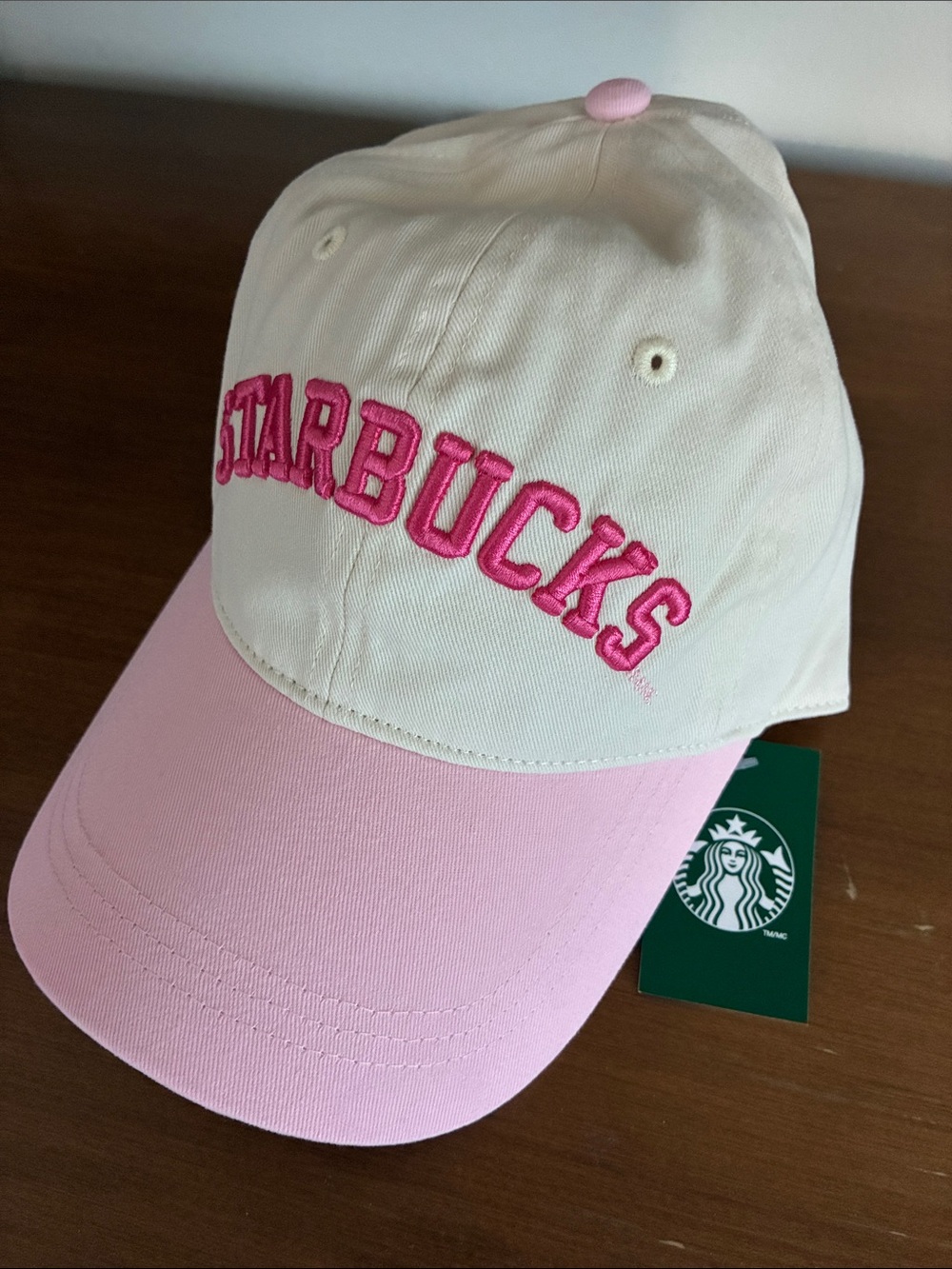 Starbucks Pink and Cream Logo Baseball Cap